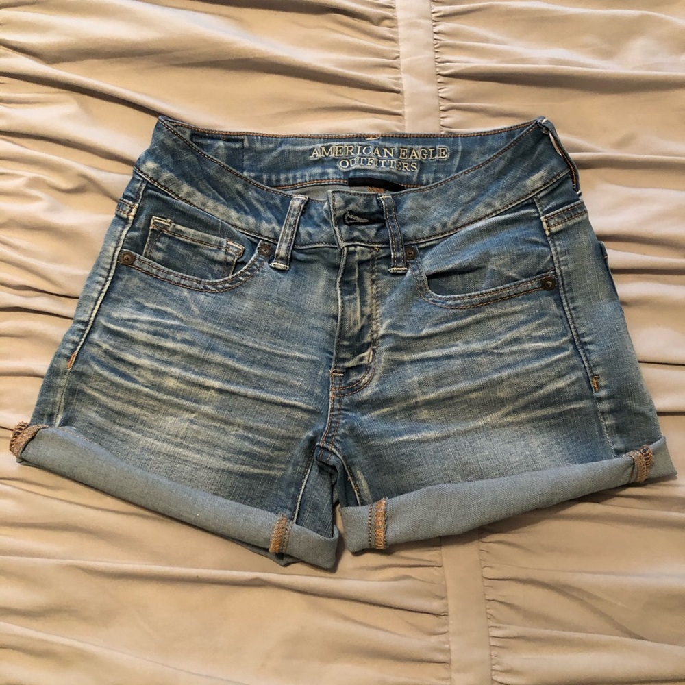 American Eagle Midi Denim Jean Shorts